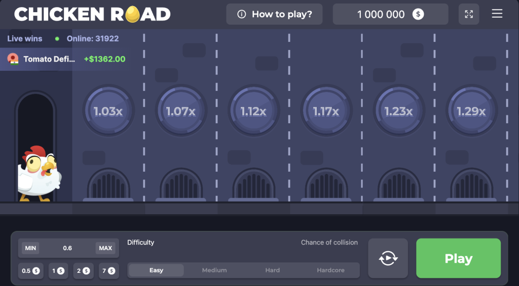 Screenshot del gameplay di Chicken Road